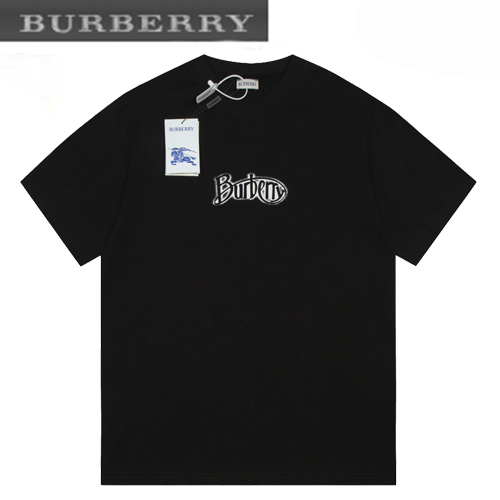 BURBERRY-072410 버버리 블랙 프린트 장식 티셔츠 남여공용