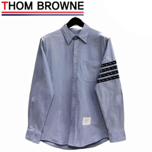 THOM BROWNE-012617 톰 브라운 라이트 블루 스트라이프 장식 셔츠 남여공용