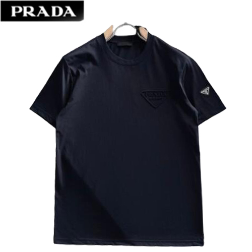 PRADA-07211 프라다 네이비 트라이앵글 로고 티셔츠 남성용