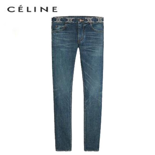 CELINE-12168 셀린느 블루 스터드 장식 청바지 여성용