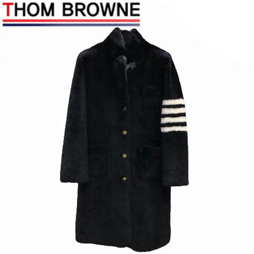 THOM BROWNE-01268 톰 브라운 블랙 시어링 코트 남여공용