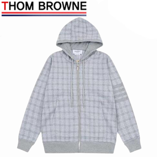 THOM BROWNE-09208 톰 브라운 그레이 체크 무늬 후드 재킷 남여공용
