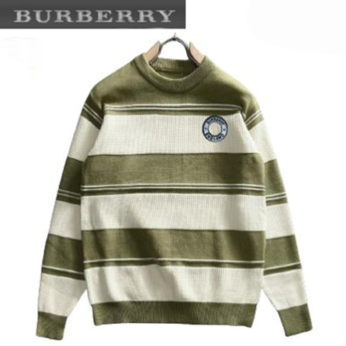 BURBERRY-12219 버버리 그린 스트라이프 스웨터 남성용